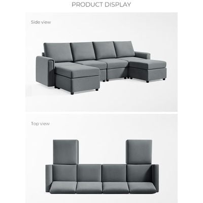 Linsy Salon Corner sofa- Grey
