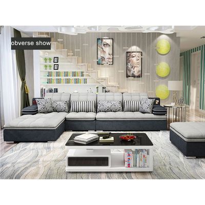 Florence 8 Seater Sectional Sofa - Dark Grey