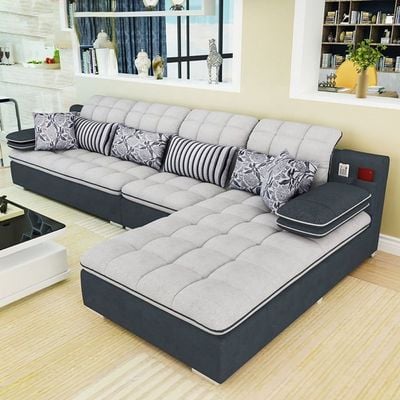 Florence 8 Seater Sectional Sofa - Dark Grey