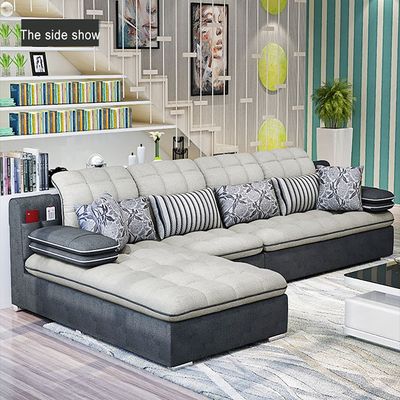 Florence 8 Seater Sectional Sofa - Dark Grey