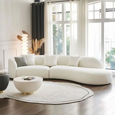 European Berber Fleece 3 Seater Sofa - White