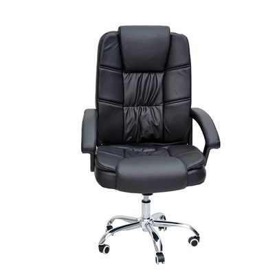 Executive Office Home Chair PU Leather 360Â° Swivel Desk Chair, High Back Adjustable Height Computer Table Chair, Soft Foam Gaming Study Chair Lumbar Support K-703