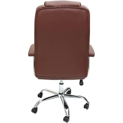 Executive Office Home Chair PU Leather 360Â° Swivel Desk Chair, High Back Adjustable Height Computer Table Chair, Soft Foam Gaming Study Chair Lumbar Support K-605