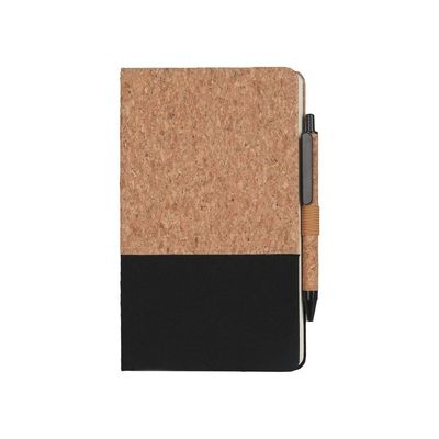 Eco-Neutral - Borsa A5 Cork Fabric Notebook & Pen Set - Black