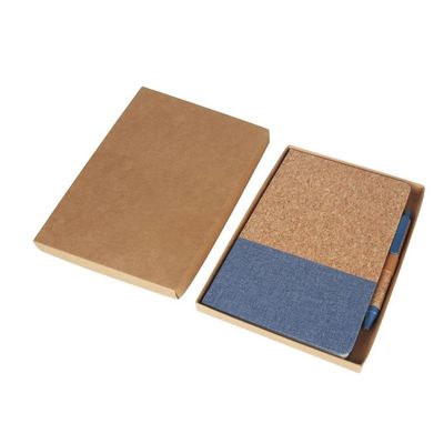 Eco-Neutral - Borsa A5 Cork Fabric Notebook & Pen Set - Blue