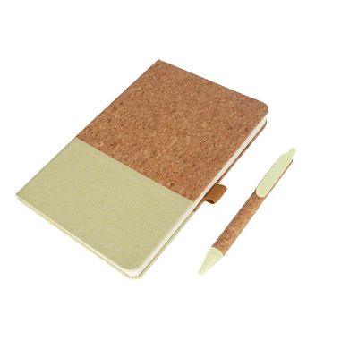 Eco-Neutral - Borsa A5 Cork Fabric Notebook & Pen Set - Green