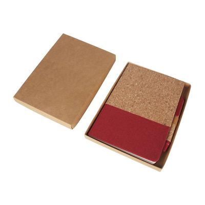 Eco-Neutral - Borsa A5 Cork Fabric Notebook & Pen Set - Red