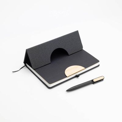 Eco-Neutral - Bunde A5 Notebook & Pen W/ Bamboo Element Set