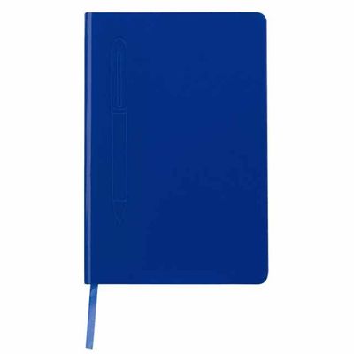 Giftology - Campina Hard Cover Notebook W/ Metal Pen - A5 - Blue