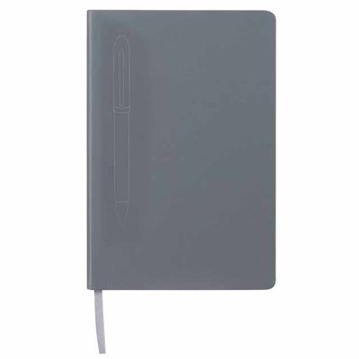 Giftology - Campina Hard Cover Notebook W/ Metal Pen - A5 - Grey