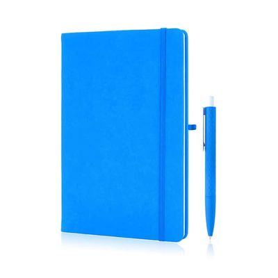 حزمة من 5 - Giftology - دفتر Libellet A5 مع مجموعة أقلام - أزرق مائي