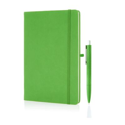 حزمة من 5 - Giftology - دفتر Libellet A5 مع مجموعة أقلام - أخضر