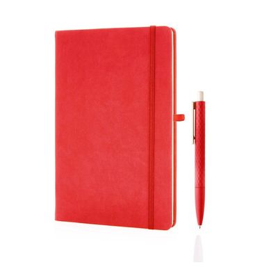 Pack of 5 - Giftology - Libellet A5 Notebook w/ Pen Set  - Red