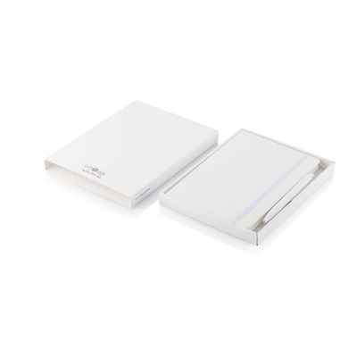 حزمة من 5 - Giftology - دفتر Libellet A5 مع مجموعة أقلام - أبيض