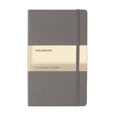 Moleskine - Classic Hard Cover Large Ruled Notebook - Slate Grey