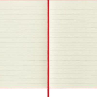 Moleskine - Classic Large Ruled Hard Cover Notebook - Scarlet Red