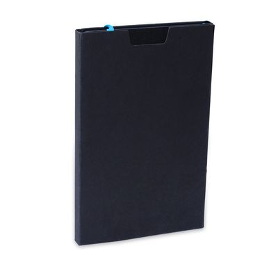 Pack of 5 - Santhome - Sukh A5 Hardcover Ruled Notebook  - Black-Blue