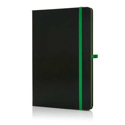 Pack of 5 - Santhome - Sukh A5 Hardcover Ruled Notebook  - Black-Green