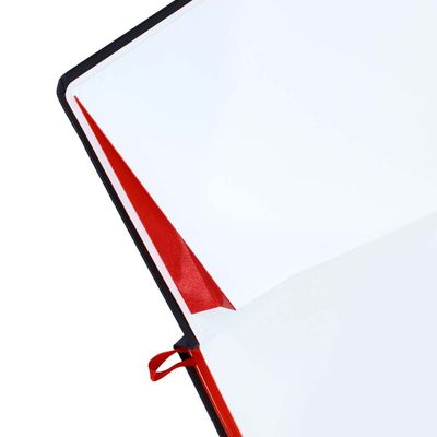 Pack of 5 - Santhome - Sukh A5 Hardcover Ruled Notebook  - Black-Red