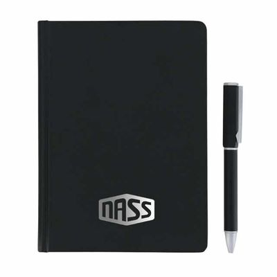 Santhome - Tomar PU Thermo Notebook And Pen Set - Black
