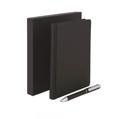 Santhome - Tomar PU Thermo Notebook And Pen Set - Black