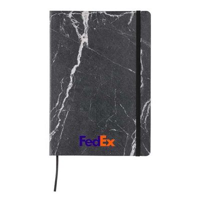 Xd Design - Marble Pu Ruled Notebook - A5 - Black