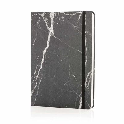 Xd Design - Marble Pu Ruled Notebook - A5 - Black