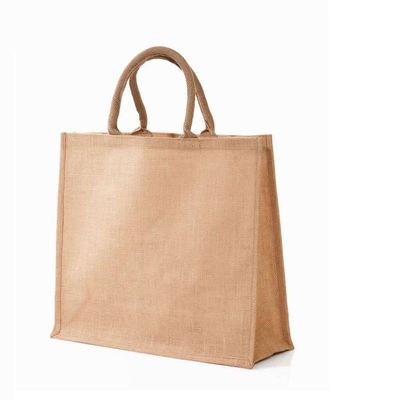 Pack of 5 - Eco-Neutral - Horizontal Jute Shopping Bag  - Natural