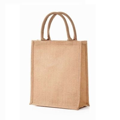 Pack of 5 - Eco-Neutral - Vertical Jute Shopping Bag  - Natural