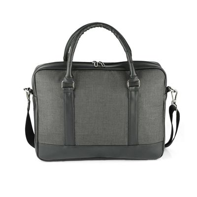 Santhome - Galdar Fabric & Pu Laptop Bag - 15 Inch - Black