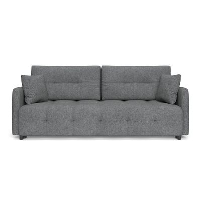 Quadro 3 Seater Fabric Sofa Bed Jazz - Grey