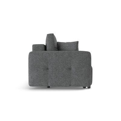 Quadro 3 Seater Fabric Sofa Bed Jazz - Grey