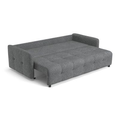 Quadro 3 Seater Fabric Sofa Bed Jazz - Grey