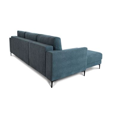 Pierre Clarins L-Shaped Sofa Cum Bed - Blue