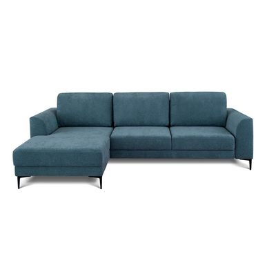 Pierre Clarins L-Shaped Sofa Cum Bed - Blue