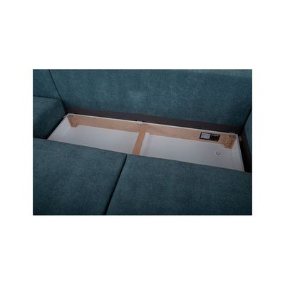 Pierre Clarins L-Shaped Sofa Cum Bed - Blue