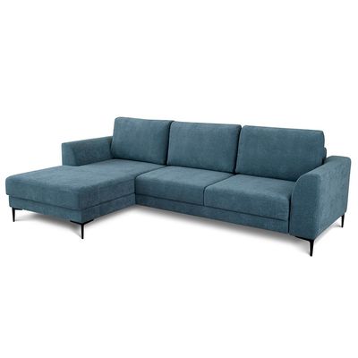 Pierre Clarins L-Shaped Sofa Cum Bed - Blue