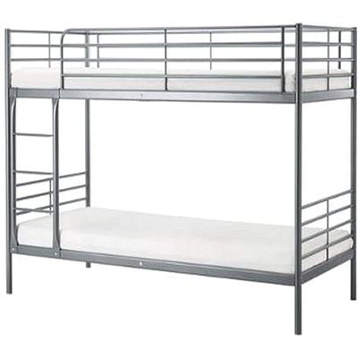 Bunk Bed 100 cm x 190 cm Silver, , Twin