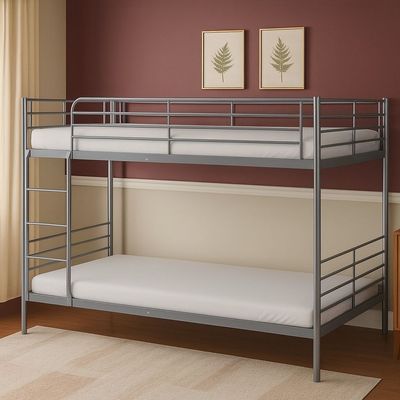 Bunk Bed 100 cm x 190 cm Silver, , Twin