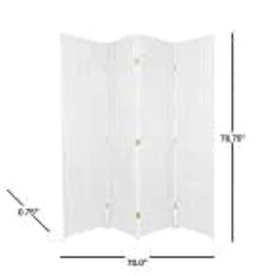 Wu-Xi Room Divider,Partition 4 Doors- Full White