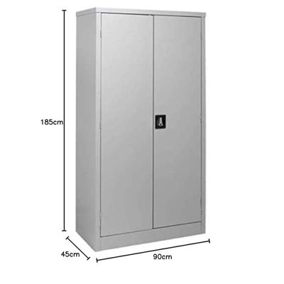 GDF Cabinet 2 Door Steel Grey 90x180x45 cm - GDF-FC510
