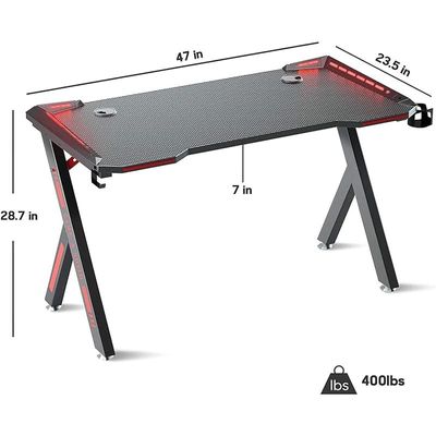 Gaming Desk with LED RGB RC Light