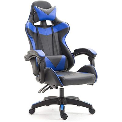 Ergonomic Gaming Chair with Headrest & Lumbar Pillow - Black