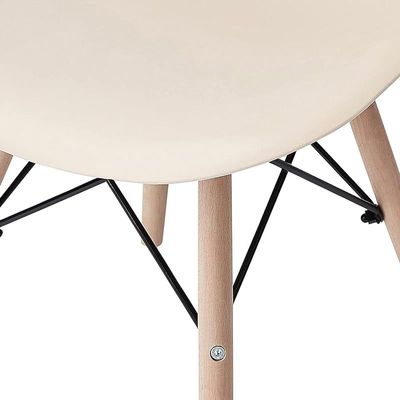 4 Plastic Modern Chairs - White KPC112