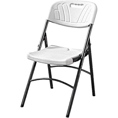 Plastic Folding Chairs with Metal Strong Frame Chair - Black KFC416-6Pieces