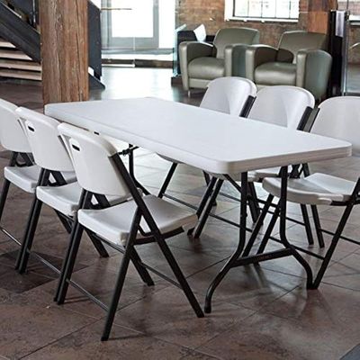 3-Piece White Plastic Folding Chairs - Model: KFC413 (3)