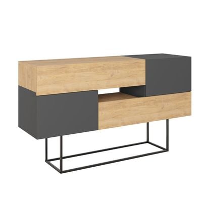 Mourah Eros Console - Oak/Anthracite - 2 Years Warranty