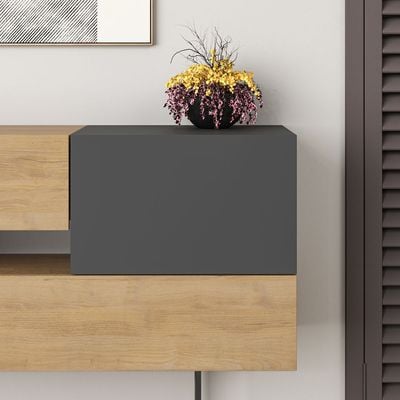 Mourah Eros Console - Oak/Anthracite - 2 Years Warranty