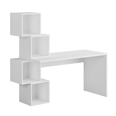 Mourah Balance Working Table With Storage - White/White/White - 2 Years Warranty