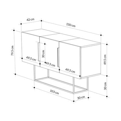 Mourah Tontini Console - Carrara/White/Bendir - 2 Years Warranty